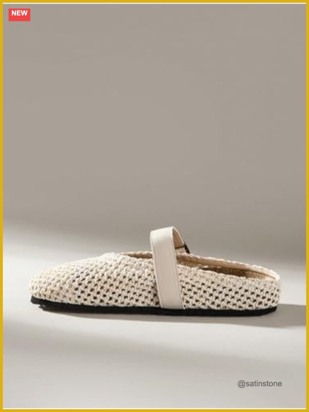 Crochet Mules Clogs Flat Cork Footbed Adjustable Buckle Slip-On Summer Sandals - Picture 3 of 5